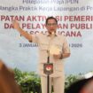 Mendagri Tito Karnavian saat memberikan sambutan saat melepas Praja IPDN ke Aceh Tamiang. (Foto : Kemendgri)