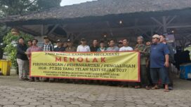 Ratusan warga Kampung Neglasari, Desa Tugu Jaya dan Pasir Jaya, Kabupaten Bogor, mendatangi Kantor Wilayah Kementerian Agraria dan Tata Ruang/Badan Pertanahan Nasional (ATR/BPN) Provinsi Jawa Barat, Kamis (26/2/2026