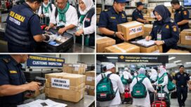 Foto ilustrasi : Pemerintah Indonesia menetapkan kebijakan relaksasi fiskal bagi jemaah haji melalui Peraturan Menteri Keuangan (PMK) Nomor 34 Tahun 2025 dan PMK Nomor 4 Tahun 2025, yang memberikan pembebasan bea masuk serta pajak dalam rangka impor (PDRI) untuk barang bawaan dan barang kiriman jemaah haji, di Jakarta, Kamis (16/4/2026).