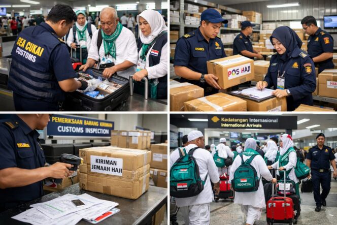 
					Foto ilustrasi : Pemerintah Indonesia menetapkan kebijakan relaksasi fiskal bagi jemaah haji melalui Peraturan Menteri Keuangan (PMK) Nomor 34 Tahun 2025 dan PMK Nomor 4 Tahun 2025, yang memberikan pembebasan bea masuk serta pajak dalam rangka impor (PDRI) untuk barang bawaan dan barang kiriman jemaah haji, di Jakarta, Kamis (16/4/2026).