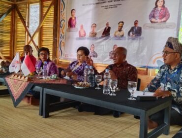  Foto : Ketua Umum Persatuan Wartawan Indonesia (PWI) Pusat, Akhmad Munir, menekankan pentingnya membangun ekosistem informasi yang lebih adil dan inklusif bagi masyarakat adat di Indonesia