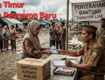  Foto : Dugaan praktik pungutan liar (pungli) mencuat di Desa Peunaron Baru, Kecamatan Peunaron, Kabupaten Aceh Timur. Oknum perangkat desa setempat diduga meminta sejumlah uang dari warga penerima bantuan Jaminan Hidup (Jadup) bagi korban banjir.

