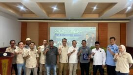 Foto : Persatuan Wartawan Indonesia atau Persatuan Wartawan Indonesia (PWI) Kabupaten Bogor menggelar kegiatan Safari Jurnalistik 2026 di Gedung Graha Mandiri, Desa Gunung Putri, Kecamatan Gunung Putri, Kabupaten Bogor, Selasa (12/5/2026).
