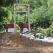Foto: Jembatan Garuda Sungai Song di Tulungagung Masuk Tahap Finishing
