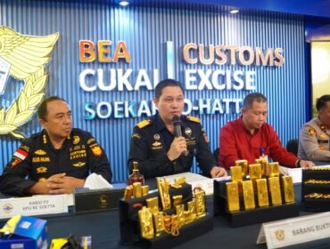  Foto : Bea Cukai Soekarno-Hatta bersama Aviation Security (Avsec) berhasil menggagalkan 12 kasus pembawaan emas ilegal ke luar negeri selama periode April hingga Mei 2026.
