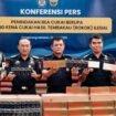 Foto:Upaya penyelundupan jutaan batang rokok ilegal melalui jalur penyeberangan Merak-Bakauheni berhasil digagalkan oleh Kantor Wilayah Bea Cukai Banten bersama Bea Cukai Merak.