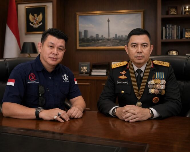 
					Foto : Menyambut Hari Ulang Tahun (HUT) ke-80 Bhayangkara, Irjen Pol Dr. Andry Wibowo, S.I.K., M.H., M.Si., menyampaikan refleksi mengenai pentingnya penguatan peran institusi kepolisian sebagai penegak hukum yang profesional.