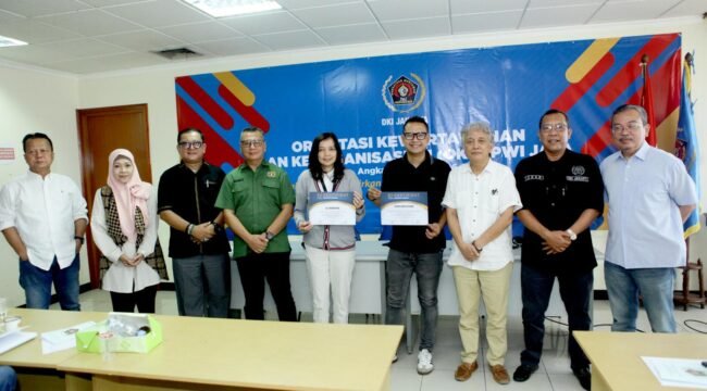 Foto : Persatuan Wartawan Indonesia (PWI) Jaya sukses menyelenggarakan Orientasi Kewartawanan dan Keorganisasian (OKK) Peningkatan Angkatan ke-24 Tahun 2026 di Markas PWI Jaya, Gedung Bank Jakarta, Jakarta Pusat, Senin (22/6/2026).