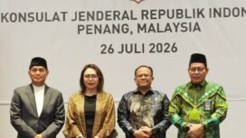 Foto : Upaya memperluas akses layanan hukum bagi warga negara Indonesia (WNI) di luar negeri kembali diwujudkan melalui pelaksanaan Sidang Isbat Nikah Terpadu di Konsulat Jenderal Republik Indonesia (KJRI) Penang, Malaysia.