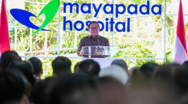 Foto:Gubernur DKI Jakarta Pramono Anung Wibowo menyampaikan sambutan saat meresmikan Mayapada Hospital Jakarta Timur di kawasan Jakarta Garden City, Cakung, Kamis (9/7/2026).