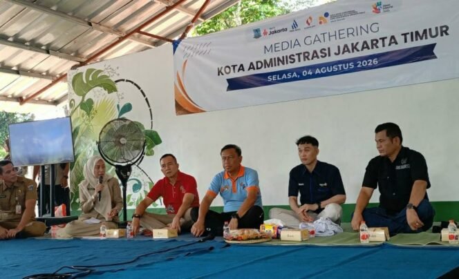 
					Foto : Pemerintah Kota Administrasi Jakarta Timur kembali memperkuat kemitraan dengan insan pers melalui kegiatan Media Gathering Pemkot Jakarta Timur yang digelar di Taman Cempaka, Jalan Rawa Lindung, RT 02/RW 04, Cilangkap, Kecamatan Cipayung, Jakarta Timur, Selasa (4/8/2026).