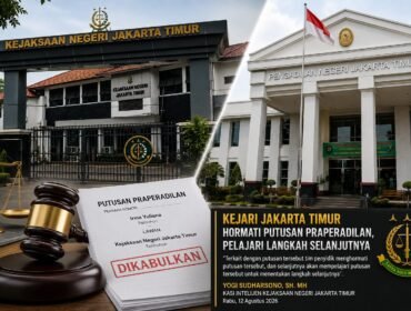 Foto : Kejaksaan Negeri (Kejari) Jakarta Timur akhirnya angkat bicara setelah hakim tunggal Pengadilan Negeri (PN) Jakarta Timur menyatakan penetapan Irma Yuliana sebagai tersangka tidak sah dalam perkara dugaan pengadaan mesin jahit.