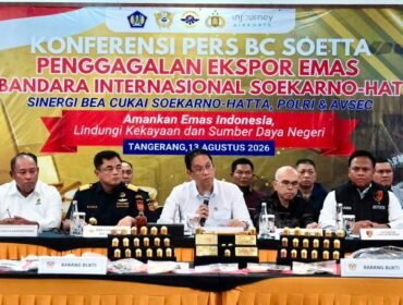 Foto : Bea Cukai Soekarno-Hatta kembali menggagalkan upaya penyelundupan emas dalam jumlah besar. Bersama Aviation Security (Avsec) Bandara Internasional Soekarno-Hatta.