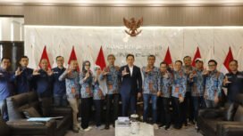 Foto : Bupati Lampung Selatan Radityo Egi Pratama menerima audiensi jajaran PWI Provinsi Lampung dan PWI Lampung Selatan di ruang kerja Bupati Lampung Selatan, Jumat (14/8/2026).