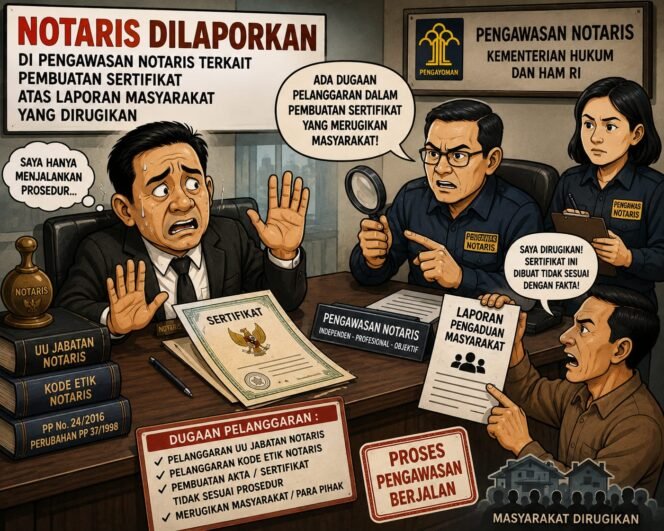 
					Foto : Persoalan pengurusan transaksi jual beli tanah di wilayah Bekasi kembali menjadi sorotan. Seorang klien melalui kuasa hukumnya, SUN LAW & PARTNERS, melayangkan somasi kepada seorang Notaris yang berkedudukan di Jakarta Utara.
