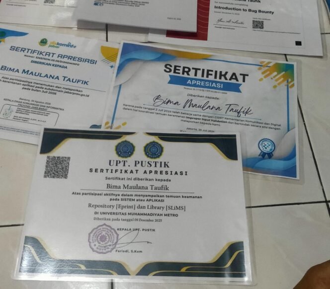 
					 Foto:Berawal dari rasa penasaran terhadap dunia teknologi, Bima Maulana Taufik, pelajar berusia 16 tahun asal Jakarta Selatan, perlahan mengembangkan ketertarikannya pada bidang cyber security.