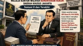 Foto:Pengurusan transaksi jual beli tanah antara seorang klien dengan Notaris D.Y., S.H., M.Kn. memasuki tahap Somasi II dan Terakhir. Somasi tersebut disampaikan oleh SUN LAW & PARTNERS melalui kuasa hukum Amir Minabari, S.H., M.H., C.CL dan Pamela Adelia Sidauruk, S.H.
