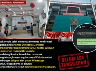 Foto: Upaya konfirmasi dilakukan awak media terkait persoalan pengurusan transaksi jual beli tanah yang melibatkan Notaris D.Y., S.H., M.Kn. dan telah menjadi perhatian dalam Somasi II dan Terakhir yang ditembuskan kepada Majelis Pengawas Daerah (MPD) Notaris DKI Jakarta.