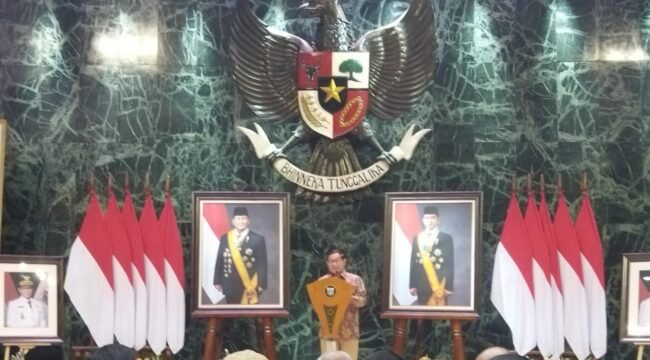 Foto:Gubernur DKI Jakarta Pramono Anung mengajak insan pers terus mengawal perjalanan pembangunan Jakarta menuju usia lima abad. Pers dinilai memiliki posisi strategis dalam merekam sejarah, menyampaikan kondisi masyarakat, sekaligus menjadi mitra kritis pemerintah.
